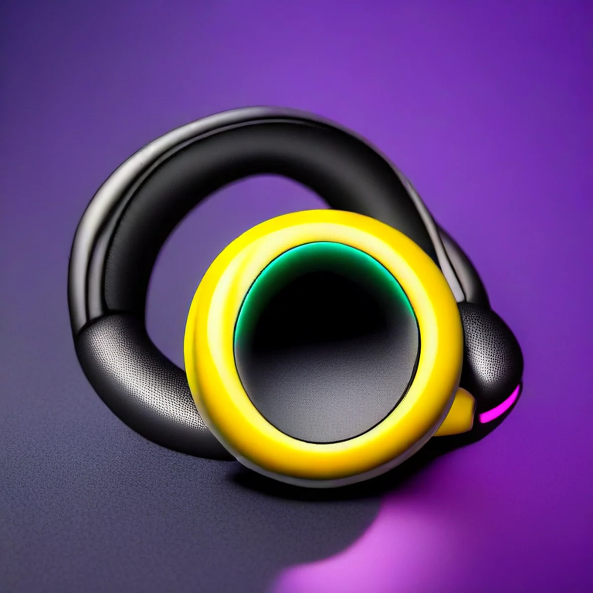 Détail de la texture et de la finition d'un casque premium.